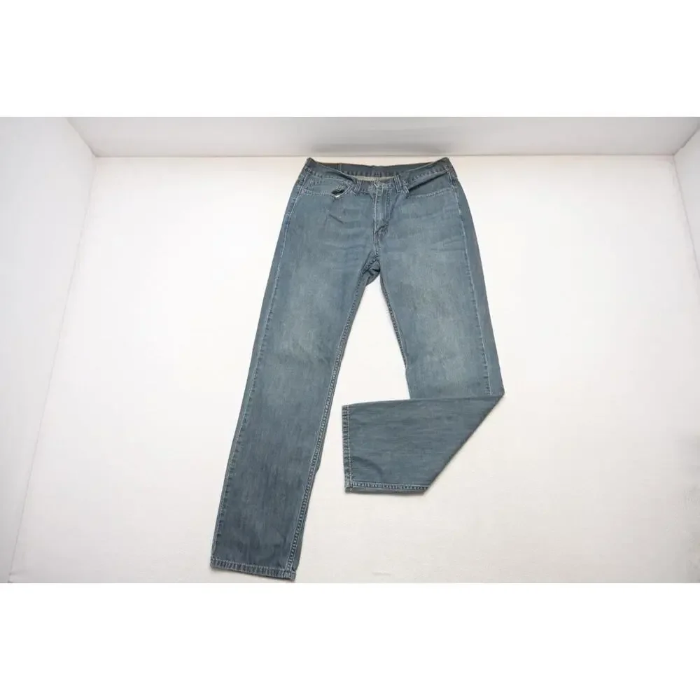Levi's‎ 514 Straight Fit Rugged Denim Blue Jeans Mens Size 34 x 34